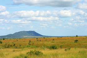 Eastern grasslands with Lebombo in the distance.